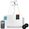 KKT KOLBE Cappa aspirante 60 cm | Cappa Isolotto | acciaio inossidabile | vetro bianco | Operazione di tocco | CUBE60W