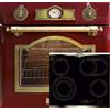Kaiser Olan Set Kaiser Empire Forno da incasso, 67 l, bordeaux con piastre in metallo bronzo/aria calda, spiedino girevole, autopulente + piano cottura in vetroceramica nera ad alta luminosità, 60 cm