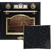 Kaiser Empire EH 6355 Em + KCT 6705 FI - Forno elettrico da incasso in stile retrò, 67 litri, autopulente, 8 funzioni, girarrosto+ piano cottura a induzione 60 cm Autark