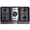 Kaiser KG 9356 Turbo Piano cottura a gas Autark 86 cm in acciaio inox - Stufa a gas da incasso con 5 bruciatori di alta qualità, bruciatori wok da 3,8 kW - per gas naturale e gas propano