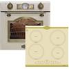 Kaiser Set forno EH 6355 ElfEm+KCT 6195 IElfEm, forno da incasso retrò, 8 funzioni, piano cottura a induzione, 60 cm