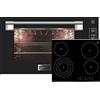 Kaiser Set EH 9309+KCT 6703, Forno da incasso 90 cm 105L vetro nero+piano cottura elettrico, 60 cm
