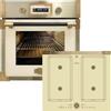 Kaiser Forno a pirolisi «EH 6427 ElfAD+KCT 6745 ElfAD», retrò pirolisi da incasso, 73 l, vetro color elfebe, 60 cm+piano cottura a induzione, piastra in metallo bronzo, 4 QickHeat