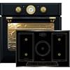Kaiser Olan Kaiser set di cottura Autarkic forno da incasso EH 6432 BE Eco+KCT 7797 FI Em, Retro, Elettrico, Girarrosto, 10 funzioni + Piano cottura a induzione 77 cm, Free Zone, Power Booster