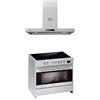 GURARI Piano cottura a induzione GCH E 913 X+CH 5001, piano cottura a induzione 90 cm+cappa aspirante 90 cm