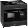 GURARI Fornello elettrico GCH E 912 DF BL in vetroceramica, 90 cm, nero Range Cooker elettrico doppio forno