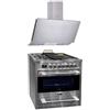 Kaiser Gas HGE 93505 R+AT 9455 N ECO, Fornello elettrico a gas 90 cm/con piastra griglia+cappa aspirante 90 cm