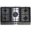 Kaiser KG 9356 Turbo Piano cottura a gas in acciaio inox 86 cm 5 fuochi 3,8 kW WOK