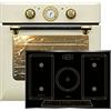 Kaiser Olan Kaiser set di cottura Autarkic forno da incasso EH 6432 ElfBE Eco+KCT 7797 FI Em, Retro, Elettrico, Girarrosto, 10 funzioni + Piano cottura a induzione 77 cm, Free Zone, Power Booster