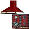 Kaiser Empire KCG 6335 - Set di piani cottura a gas autark 60 cm + A 6315, colore: Rosso