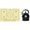Kaiser Piano cottura a induzione, 77 cm, zona libera, PowerBoost 4,3 kW, Barbecue e Teppan Yakin+WK 2000 Em Retro Bollitore di controllo LED 2 L 1800 W Rotazione