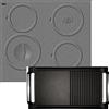Kaiser KCT 6705 I - Piano cottura a induzione con piastra in ghisa, 4 zone di cottura, senza telaio