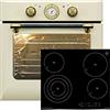 Kaiser Set di stufa Autark EH 6432 ElfBE Eco+KCT 6703 F/3, forno da incasso retrò, elettrico, spiedino, 10 funzioni+Kaiser KCT 6703, 60 cm, fornello Hi-light, piano cottura senza cornice
