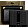 Kaiser Set EH 6726 AD + KCT 67 FI La Perle, forno da incasso retrò 80L, set forno elettrico + piano cottura a induzione 60 cm