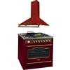 Kaiser HC 93555 IRotEm Piano cottura elettrico 90 cm + cappa aspirante A 9315 Rosso 90 cm