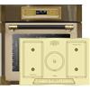 Kaiser ElfAD+KCT 7797 FI ElfEm, forno da incasso retrò, 80 l, set forno elettrico, 11 funzioni, piano cottura a induzione, 77 cm, vetro avorio con sfaccettatura