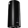 GURARI GCH 792 BL Diamond, cappa aspirante a isola 40 cm, colore nero, 850 m³/h, cappa a isola 40 cm, 850 m³/h, in vetro, ricircolo, telecomando