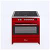 GURARI Fornello a induzione con forno elettrico E 913 R Piano cottura a induzione 90 cm, Range Coocker con 5 zone a induzione (2 zone Flex Zone) tutti con Booster
