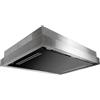 GURARI Cappa da soffitto GCH C 343 IS 90 BL PRIME da incasso cappa aspirante 90 cm - design in acciaio inox vetro nero, cappa di ricircolo - ionizzazione - 1000 m³/h - Touch Control - telecomando