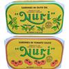 NURI Confezione assortita di sardine portoghesi | Confezione da 2 | Uno di ciascuno | Olio d'oliva | Pomodoro e olio d'oliva