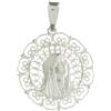 Holyart Ciondoli mariani: Medaglia argento 925 filigrana Madonna