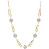 Dazylleco Collana lunga da donna, in oro, lunga con perle, grande gioiello alla moda, idea regalo per la mamma, Resina Perla, Non pietra preziosa
