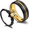 OTXIXTO Anelli Promessa Personalizzati per Coppie Acciaio Inossidabile Anelli Uomo Donna Incisione Nome Testo Set Fedi Nuziali Regalo San Valentino Vestibilità Confortevole (C5)