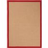 carpetfine Tappeto in sisal Rosso 200x290 cm | Tappeto moderno per soggiorno e cucina