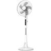 DARDARUGA Ventilatore a Piantana Premium, Ultrasilenzioso, Touch Screen a sfioro, Night Mode, Antizanzare, Timer, Telecomando, Risparmio Energetico, Altezza Regolabile, Oscillazione, Design BIANCO