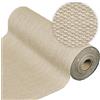 STORESDECO Tappeto vinilico in tessuto intrecciato di alta gamma Lavabile antiscivolo ed extrapiatto. Tappeti Premium in materiali di altissima qualità resistenti e facili da pulire 80x1500 cm Beige