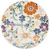 RugVista Cherri Tappeto, Ø 200 cm, Bianco/Multi | Moderni, Rotonda, Pelo corto, Lavabile solo a mano, Oeko-Tex 100