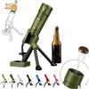 Generisch Apribottiglie di birra a forma di mortaio, espulsione automatica del tappo a corona con meccanismo a pressione, apribottiglie Beer Bottle Mortar Bottle Opener divertente e divertente per mortaio di
