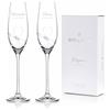Brilant Essence of Love Coppia di Calici da Champagne Personalizzati - Flute da Champagne e Prosecco Personalizzati in Cristallo con Incisione Nome e Data, Regalo Matrimonio e Anniversario - Set da 2