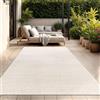 TT Home Tappeto Per Interni Ed Esterni Resistente Alle Intemperie Balcone Camera Da Letto Motivo Scandi Boho Unicolore Aspetto, Colore:Crema 2, Dimensione:160x230 cm