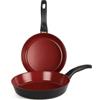 CLASSE ITALY, Set Padelle antiadenti 2 Pz. senza PFAS, Antiaderente a 5 strati senza PTFE, PFOA, 100% sicuro, Linea TUSCANY, per Induzione e Fiamma