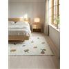RugVista Linnea, Tappeto per bambini, Moderni, 140 x 200 cm, Rettangolare, Pelo medio, Cameretta, Lavabile solo a secco, Senza sostanze chimiche pericolose, Off Bianco/Multi