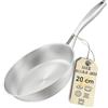 SILBERTHAL Padella acciaio inox 20 cm - Induzione gas e forno 400ºC - Senza rivestimento 18/10 - Triplo fondo