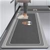 Treer Tappeto Cucina Antiscivolo Lavabile, Tappeto per Cucina in Diatomite Tappeti Runner Moderni Tappetino Assorbente per Ingresso Bagno (Arcobaleno grigio,50x160cm)