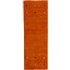 carpetfine Tappeto di lana Gabbeh Uni passatoia Arancio 75x240 cm | Tappeto moderno per soggiorno e camera da letto