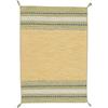 CarpetFine Tappeto a tessitura Kilim Azizi Giallo 160x230 cm | Tappeto moderno per soggiorno e camera da letto