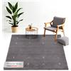 carpetfine Tappeto di lana Gabbeh Uni piazza Grigio 120x120 cm | Tappeto moderno per soggiorno e camera da letto