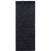 carpetfine Tappeto di lana Gabbeh Uni passatoia Nero 80x600 cm | Tappeto moderno per soggiorno e camera da letto