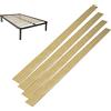 Comprarredo Doghe in legno di ricambio per reti ortopediche, 4 listelli legno curvato e flessibili in faggio - doghe ricambio 119 cm - per reti e letto una piazza e mezza