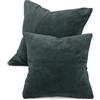 npluseins Set da 2 federe in morbido pile color corallo (2 pezzi) 1257.1667, 50 x 50 cm, antracite