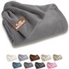 SoNiT home decor SONIT - Plaid Divano in Pile per Divano e Letto Singolo - Coperta in Pile Autunnale e Invernale - Coperta 140x230 - Plaid Singolo Grigio