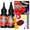 Vividye Kit di Riparazione in Fibra di Vetro, Kit di Riparazione per Tavole da Surf con Luce UV, Riparazione Rapida di Crepe e Fori su Barche, Impermeabile e Resistente al Calore per Piastrelle, Acrilico