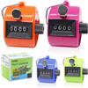 Zyluniy Contatore Contapersone Manuale, 4 PCS Contatore Meccanico Clicker, Contatores Manuale Tester 4 cifre, Contacolpi Portatile per Scuole, Magazzino, Palestre(Rosa, Blu, Verde, Arancione)
