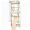 HOMASIS Spalliera Svedese in Legno di Pino, Spalliera Palestra con Scala a Corda e Tavola di Legno, Parete Arrampicata da Ginnastica da Casa per Bambini e Adulti, 80x58,5x220 cm
