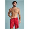 Intimissimi Costume Boxer Mare Tinta Unita Modello Lungo Rosso