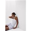 Intimissimi Canotta Incrocio In Cotone Superior A Costine Bianco